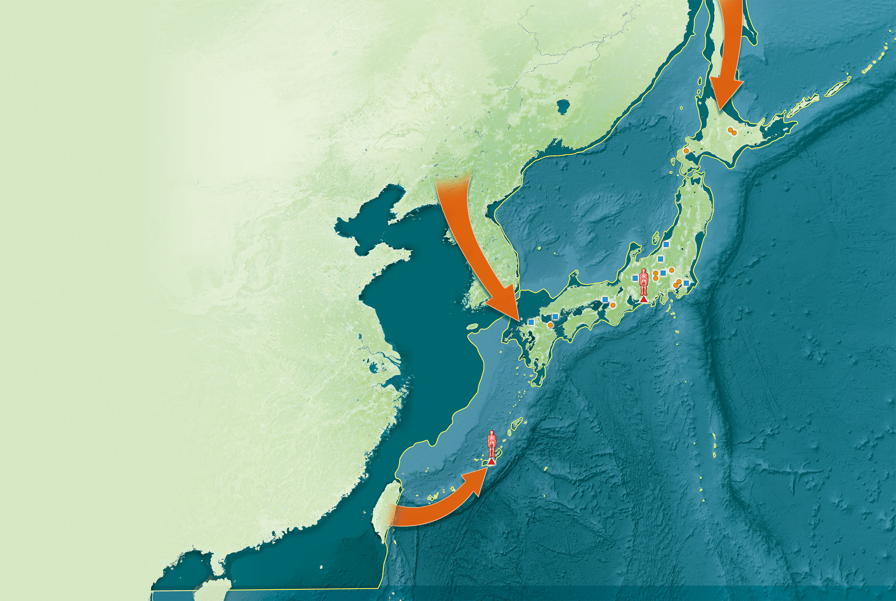 【旧石器時代】約4万年前，“最初の日本人”はどのルートから日本列島に到達した？