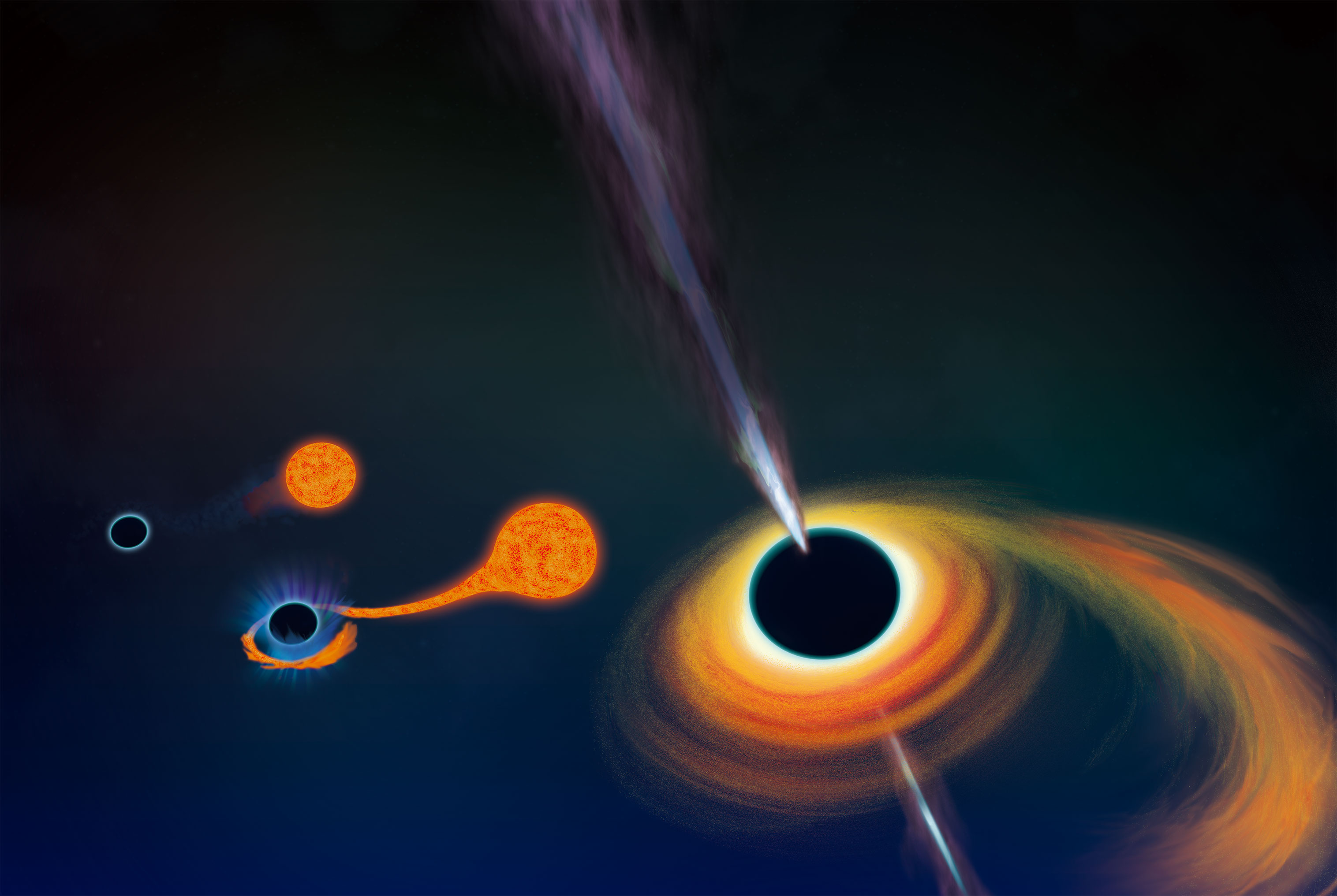 【潮汐力】ブラックホールに落ちるとどうなる? 落ちゆく星の姿をとらえた