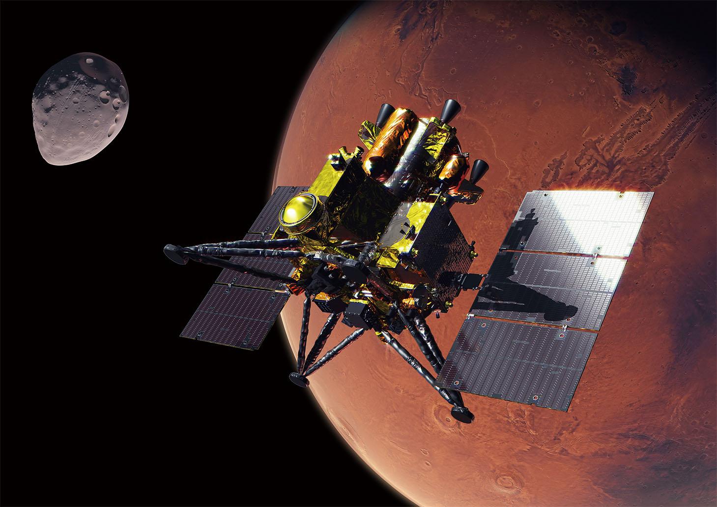 「MMX打ち上げ　火星の月へ」　世界ではじめて，フォボスの砂をもち帰る
